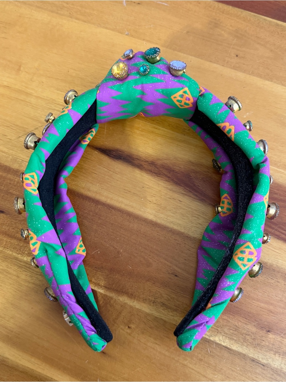 Brianna Cannon pink green jeweled head band OS